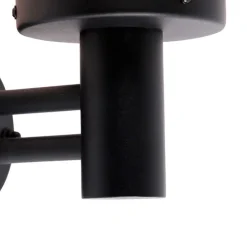 Außenwandleuchte schwarz mit Kunststoff IP44 Edelstahl - Sfera