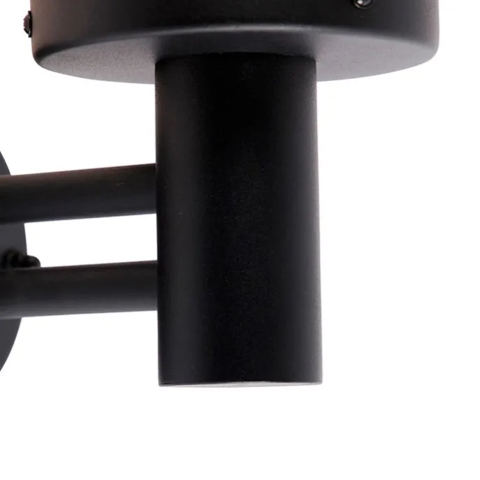 Außenwandleuchte schwarz mit Kunststoff IP44 Edelstahl - Sfera