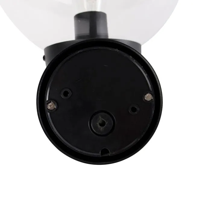 Außenwandleuchte schwarz mit Kunststoff IP44 Edelstahl - Sfera