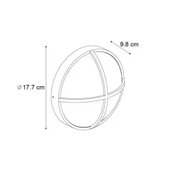 Außenwandleuchte schwarz rund IP65 - Target