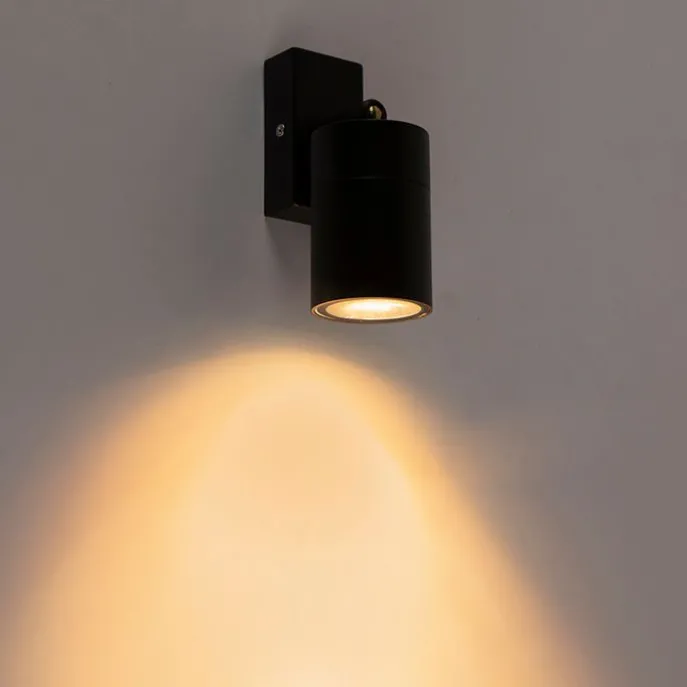 Außenwandleuchte schwarz verstellbar IP44 - Solo