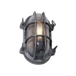 Außenwandleuchte Silber Oval IP44 - Noutica