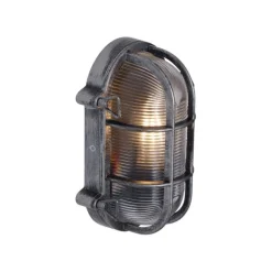 Außenwandleuchte Silber Oval IP44 - Noutica