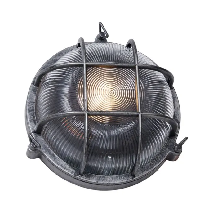 Außenwandleuchte Silber Rund IP44 - Noutica