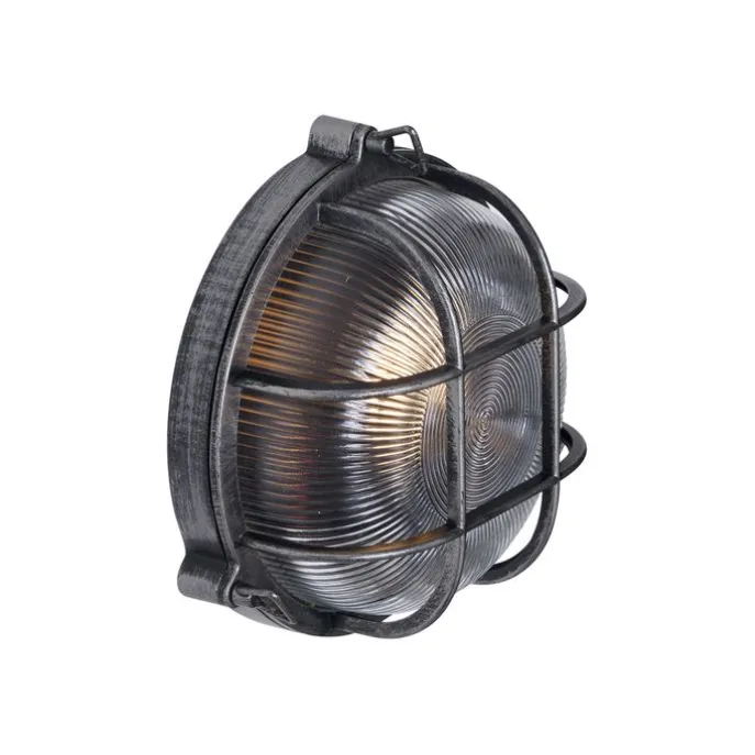 Außenwandleuchte Silber Rund IP44 - Noutica