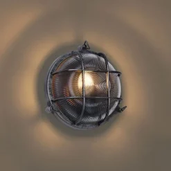 Außenwandleuchte Silber Rund IP44 - Noutica