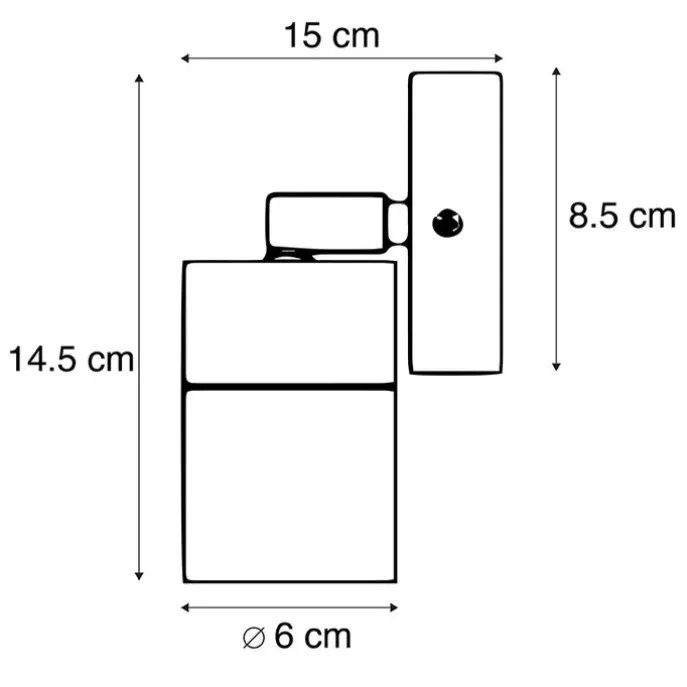 Außenwandleuchte Stahl IP44 dreh- und neigbar - Solo