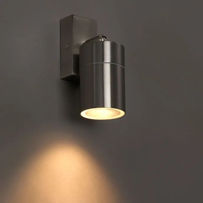 Außenwandleuchte Stahl IP44 dreh- und neigbar - Solo