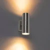Außenwandleuchte Stahl IP44 - Duo