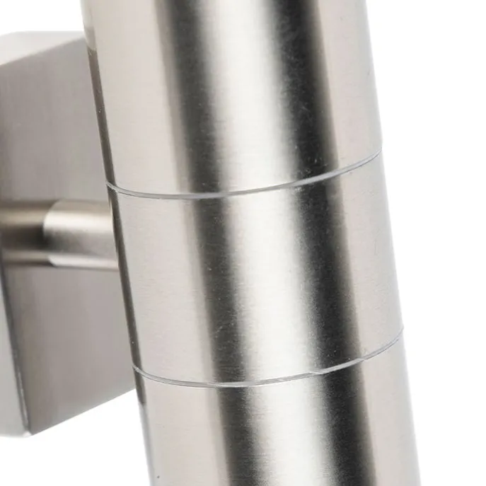 Außenwandleuchte Stahl IP44 - Duo