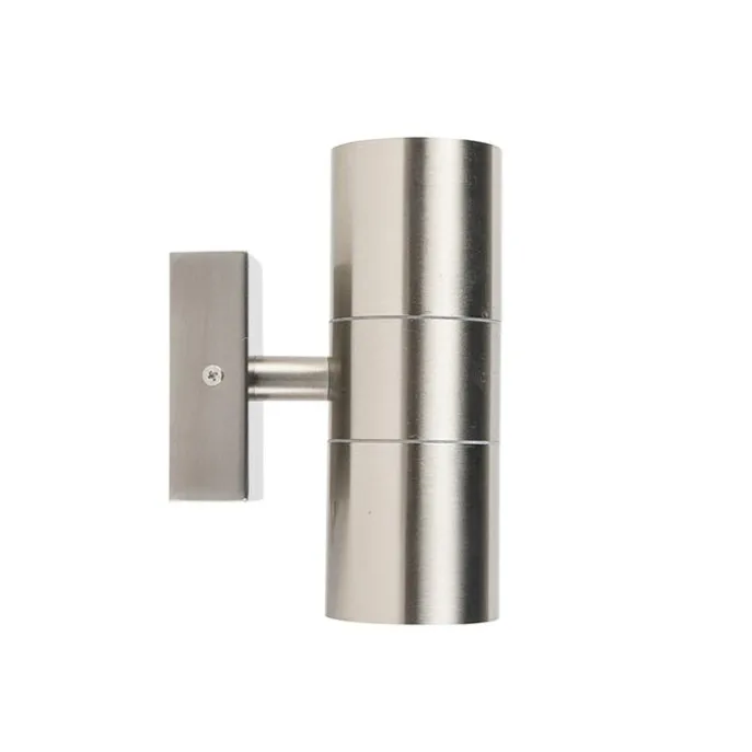 Außenwandleuchte Stahl IP44 - Duo