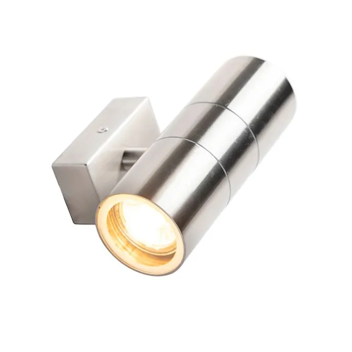 Außenwandleuchte Stahl IP44 - Duo