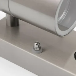 Außenwandleuchte Stahl 2-Licht IP44 mit Bewegungssensor - Duo