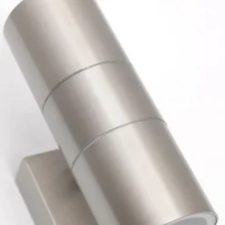 Außenwandleuchte Stahl 2-Licht IP44 mit Bewegungssensor - Duo