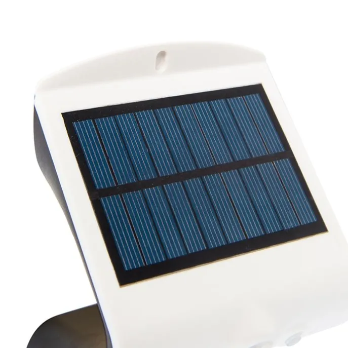 Außenwandleuchte weiß 14,5 cm mit Abblendlicht und Solarsensor - Daya