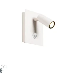 Außenwandleuchte weiß inkl. LED IP54 Bewegungssensor - Simon