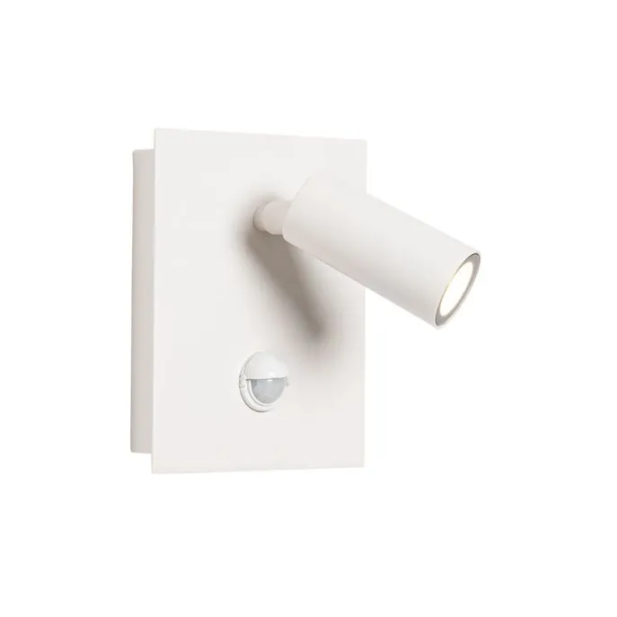 Außenwandleuchte weiß inkl. LED IP54 Bewegungssensor - Simon