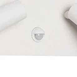 Außenwandleuchte weiß inkl. LED 2-Licht Bewegungsmelder - Simon