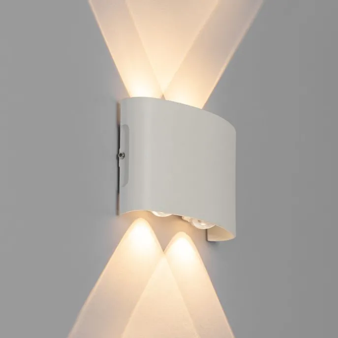 Außenwandleuchte weiß inkl. LED 4-flammig IP54 - Silly