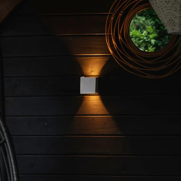 Außenwandleuchte weiß inkl. LED 2-flammig IP54 - Edwin