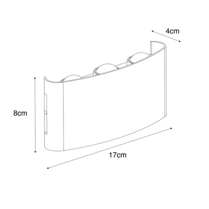 Außenwandleuchte weiß inkl. LED 6-flammig IP54 - Silly
