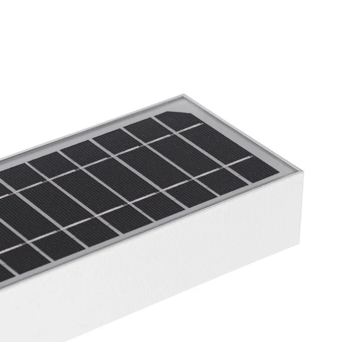 Außenwandleuchte weiß mit Abblendlicht und Solarsensor - Kayo