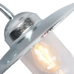 Außenwandleuchte Zink mit Glas IP44 - München