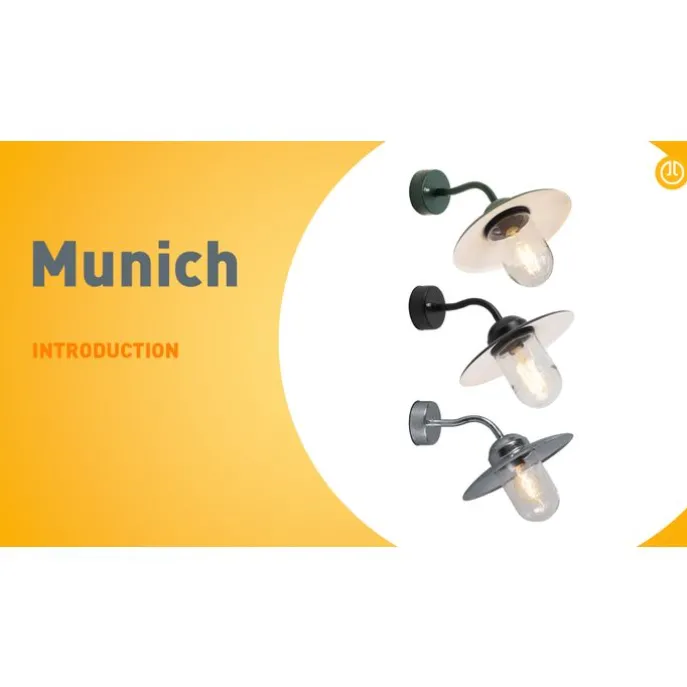 Außenwandleuchte Zink mit Glas IP44 - München