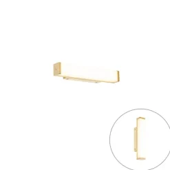 Badezimmer Wandleuchte Messing 32 cm inkl. LED IP44 - Cascada