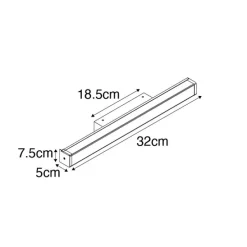 Badezimmer Wandleuchte Messing 32 cm inkl. LED IP44 - Cascada