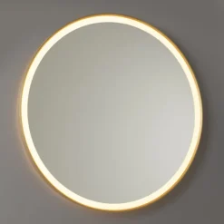 Badezimmerspiegel Gold 70 cm inkl. LED mit Touchdimmer - Miral