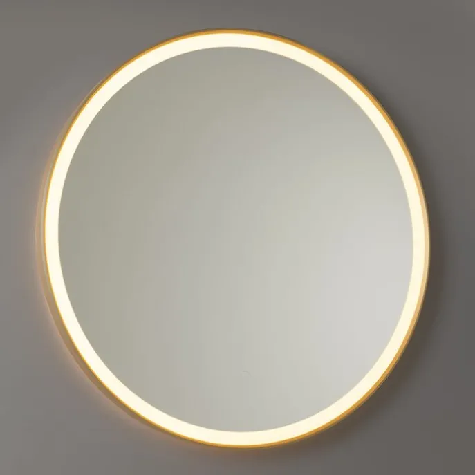Badezimmerspiegel Gold 70 cm inkl. LED mit Touchdimmer - Miral