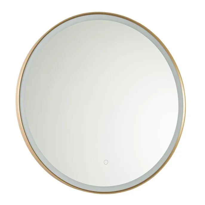 Badezimmerspiegel Gold 70 cm inkl. LED mit Touchdimmer - Miral