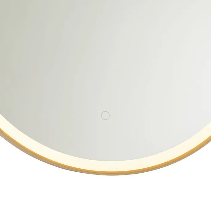 Badezimmerspiegel Gold 70 cm inkl. LED mit Touchdimmer - Miral