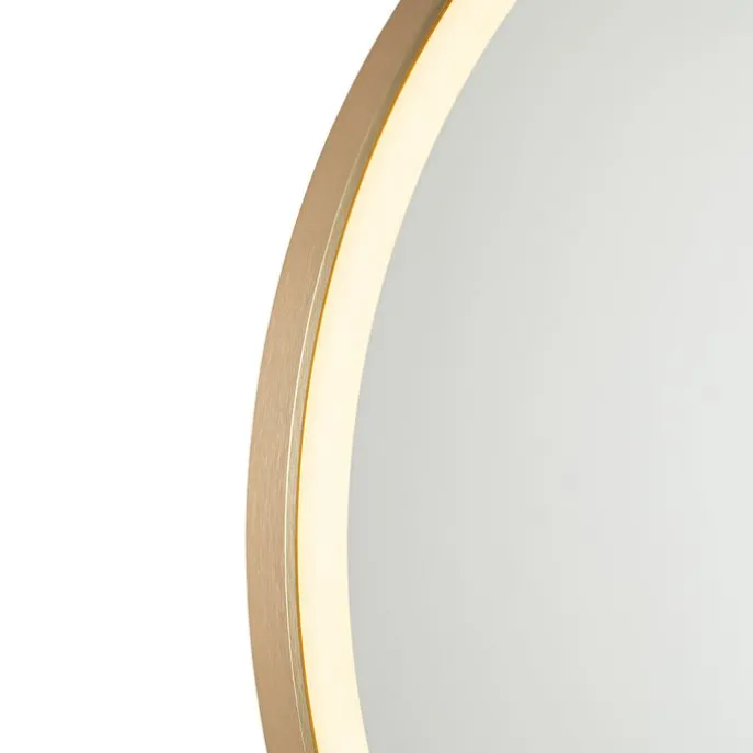 Badezimmerspiegel Gold 70 cm inkl. LED mit Touchdimmer - Miral