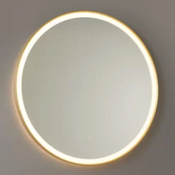 Badezimmerspiegel Gold 70 cm inkl. LED mit Touchdimmer - Miral