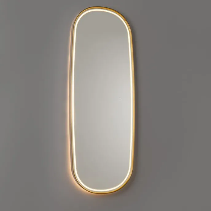 Badezimmerspiegel Roségold inkl. LED und Touchdimmer - Geraldien