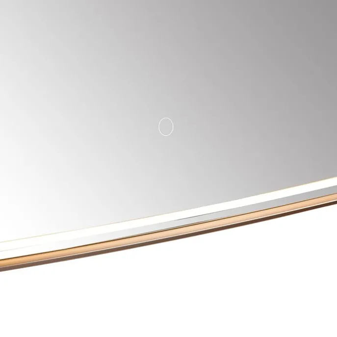 Badezimmerspiegel Roségold inkl. LED und Touchdimmer - Geraldien