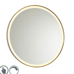 Badezimmerspiegel Roségold 70 cm inkl. LED mit Touchdimmer - Miral