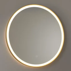 Badezimmerspiegel Roségold 70 cm inkl. LED mit Touchdimmer - Miral