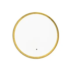 Badezimmerspiegel schwarz mit Gold inkl. LED und Touchdimmer - Pim