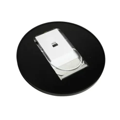 Badezimmerspiegel schwarz mit Gold inkl. LED und Touchdimmer - Pim