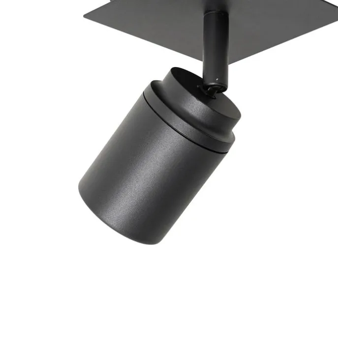 Bad-Spot schwarz quadratisch IP44 inkl. Wifi GU10 - Ducha