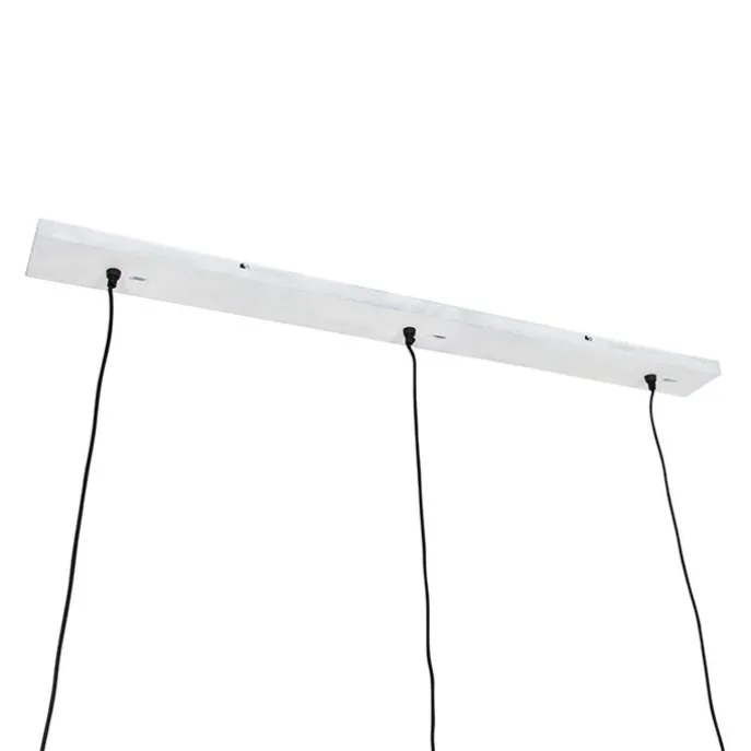 Bambus-Hängelampe mit weißem länglichem 3-Licht - Canna Capsule