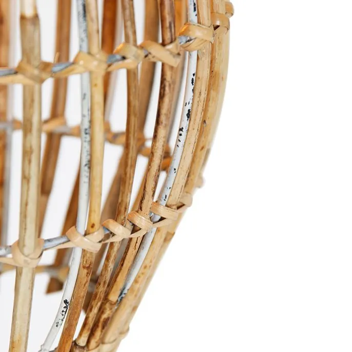 Bambus-Hängelampe mit weißem länglichem 3-Licht - Canna Capsule