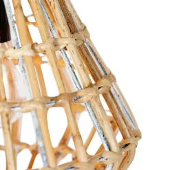 Bambus-Hängelampe mit weißem länglichem 3-Licht - Canna Diamond