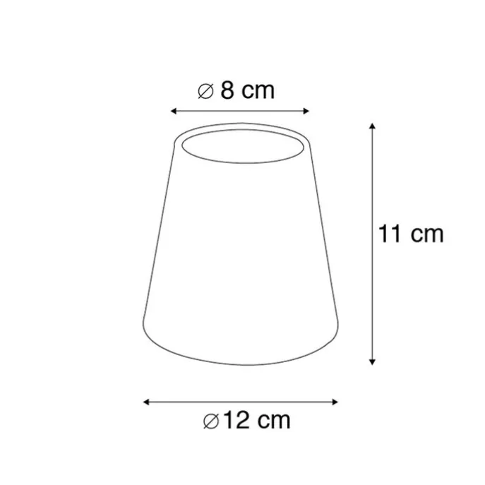 Baumwollklemmschirm schwarz 12 cm rund mit goldener Innenseite