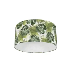 Baumwoll-Lampenschirm Blattdesign Rund 50/50/25 - Leaf