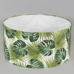 Baumwoll-Lampenschirm Blattdesign Rund 50/50/25 - Leaf