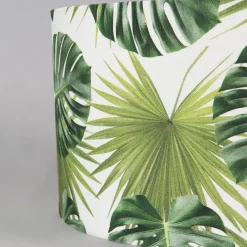 Baumwoll-Lampenschirm Blattdesign Rund 35/35/20 - Leaf